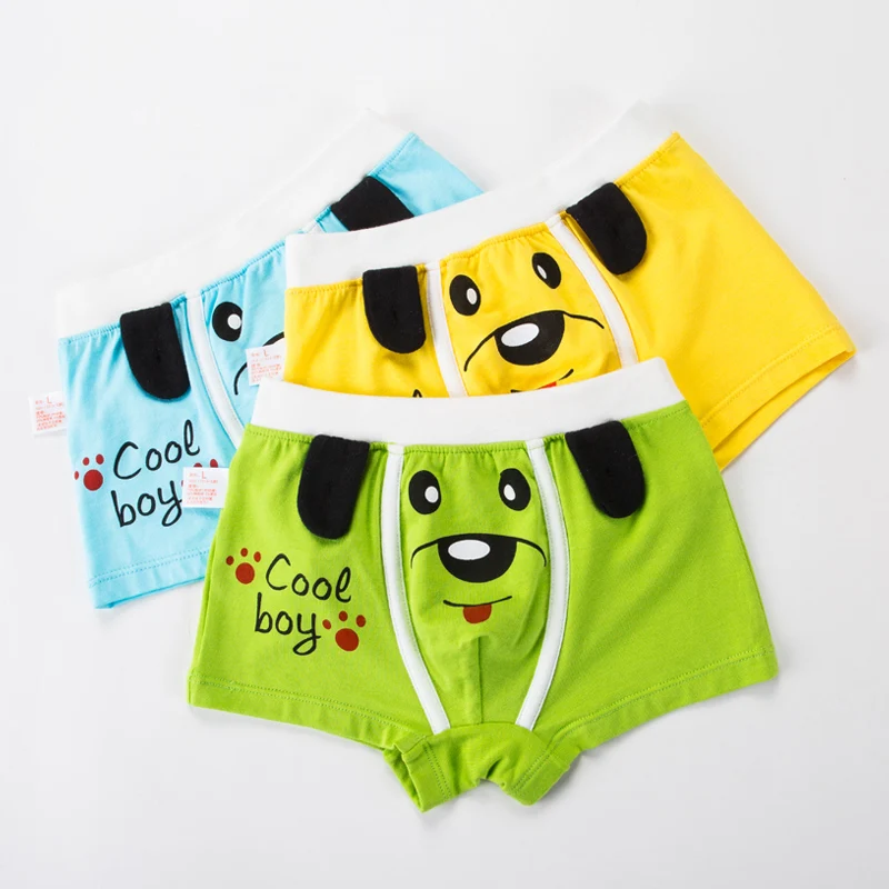 2pcs Boys Underwear Lovely Dog Print Children Boxers Kids Panties free