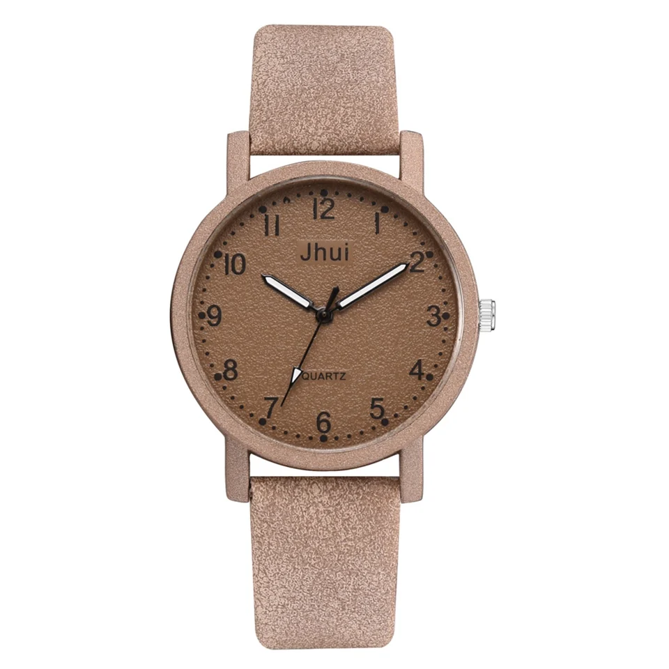 Лидирующий бренд женские часы модные кожаные Наручные часы женские часы Bayan Kol Saati Reloj Mujer - Цвет: Кофе