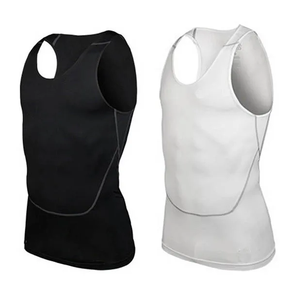 

2019 New Arrivals Men Summer Tank Top Bodybuilding Sleeveless Casual Compression Shirts Fitness Breathable Tank Tops Quick Dry