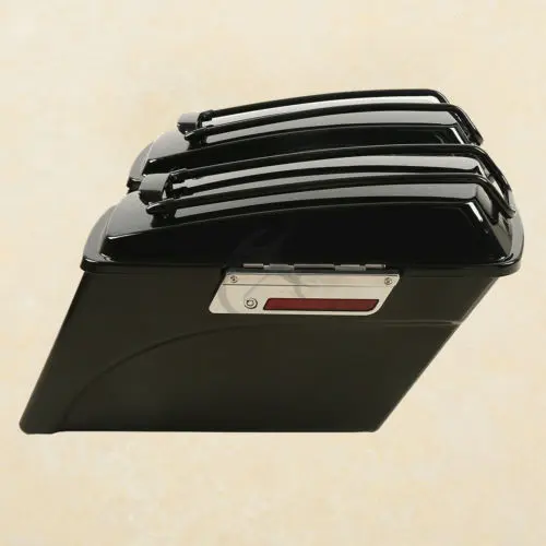 

Saddlebag Hard Saddle bag Black Top Rail W/ Lid Latch Fit for Harley Touring Road King 94-13 Road Electra Street Glide 2008 2012