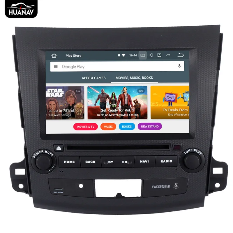 Автомобильный DVD плеер на Android 8 GPS навигатор для Mitsubishi Outlander 2006 2012 Peugeot 4007