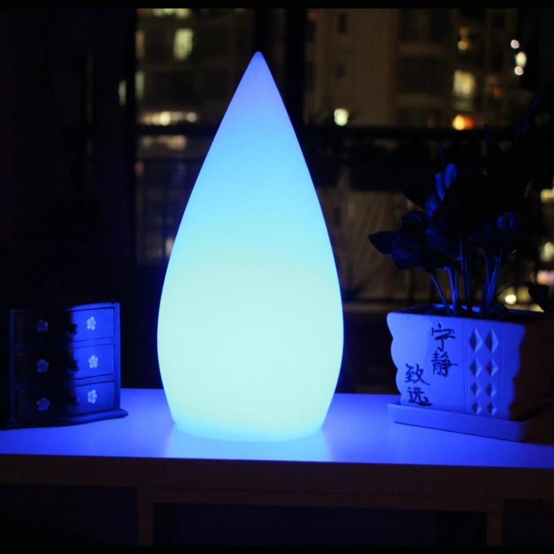 D12*H24cm LED Bar used PE Plastic led 16 color changing table Night