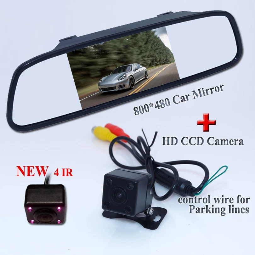 Солнцезащитный козырек помещается в различные автомобильные зеркала с 4 ИК-подсветкой Новое поступление Универсальная автомобильная парковочная камера пластиковая оболочка 170 градусов