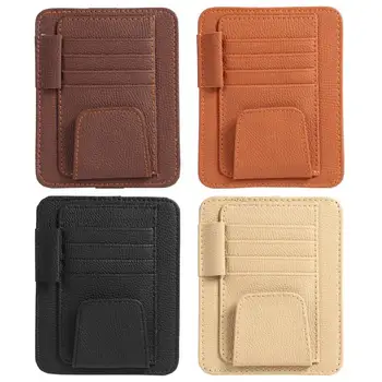 

Car universal sun visor storage bag PU material leather case card glasses car accessories sun visor organization car shape