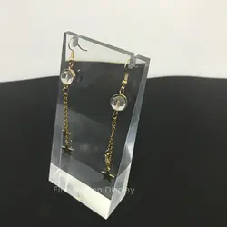 Прозрачный акриловое ожерелье торговая стойка для подвесок акриловые украшения серьги дисплей в форме блоков цепи Дисплей держатель