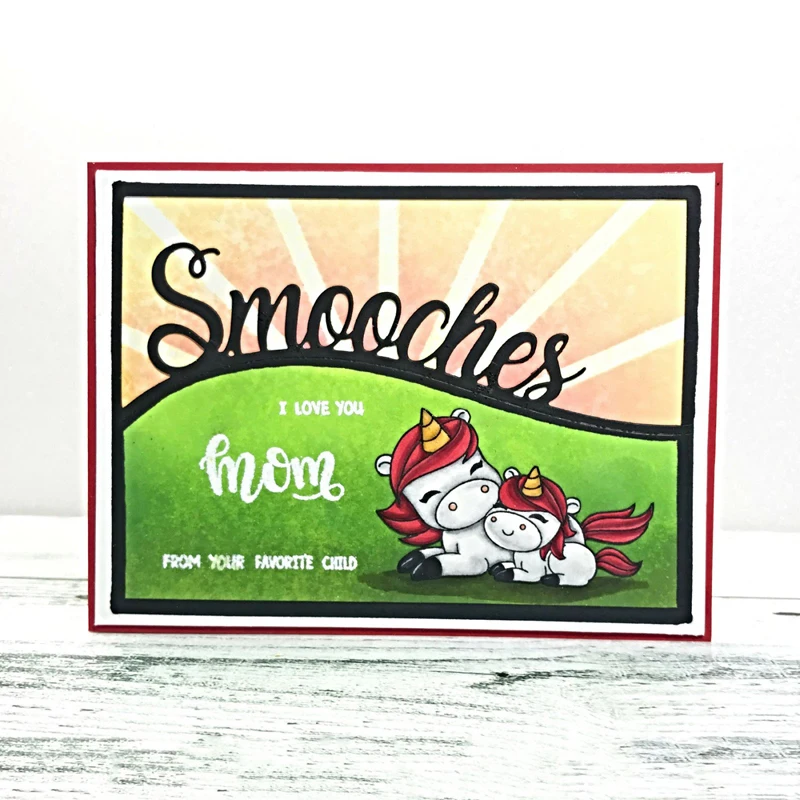 Металлические Вырубные штампы LLove CCraft Smooches word border для рукоделия скрапбукинга