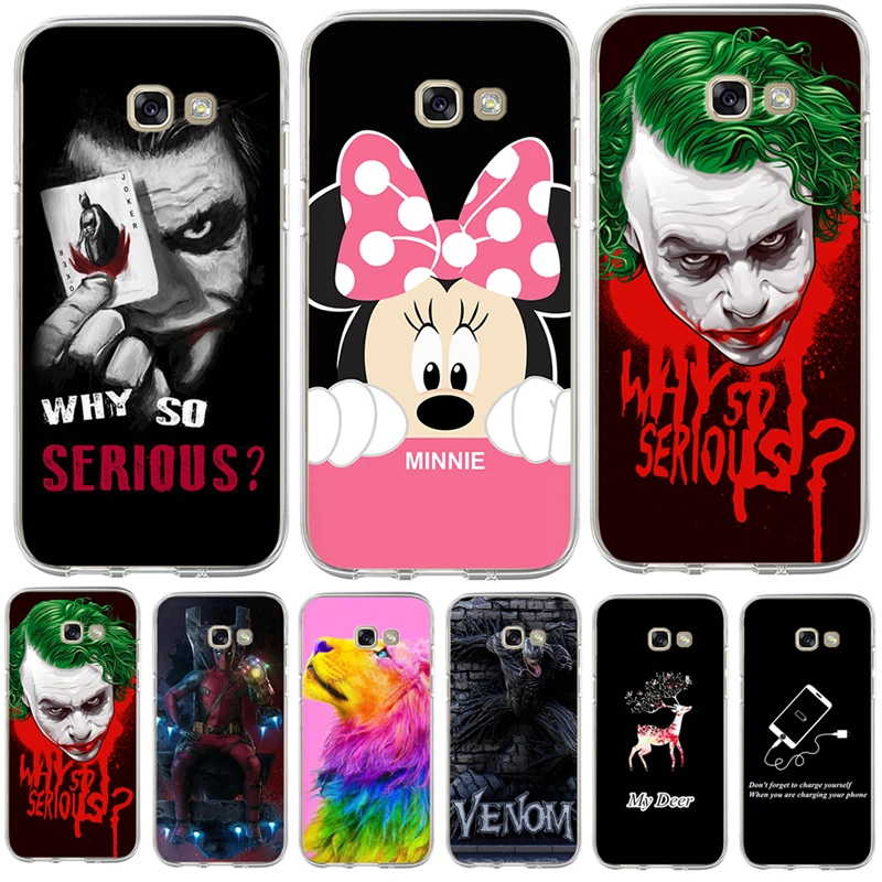 

For Samsung Galaxy S6 S7 S8 S9 S10 Edge Plus Lite A3 A5 2016 Phone Case back cover Soft TPU Silicone Joker venom coque Mickey