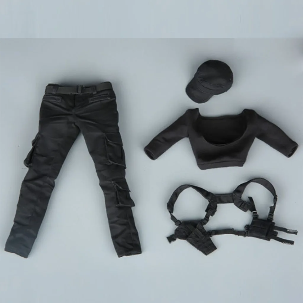 

1/6 Scale Female Combat Uniforms Pants Vest Hat Clothing Suit Set for 12'' Hot Toys/Phicen/Kumik Action Figure Doll Accessories