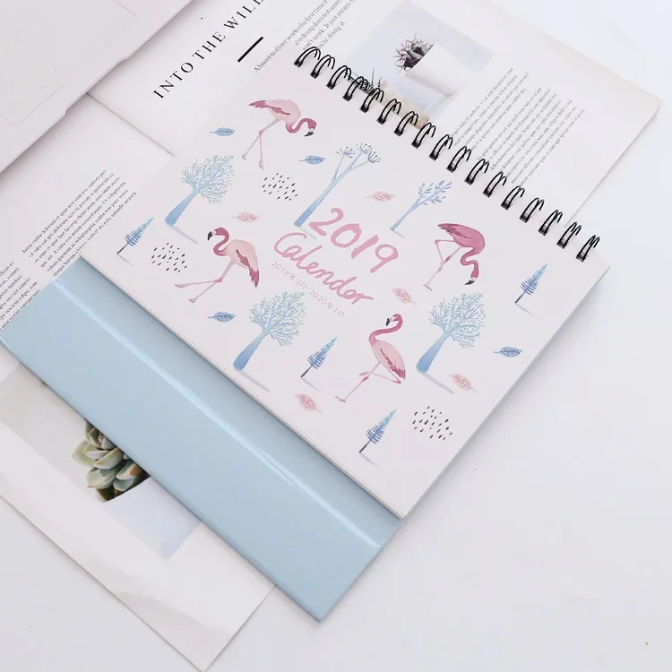 2019 Calendar Lovely Funny Fresh Flamingos Desk Calendar Diy