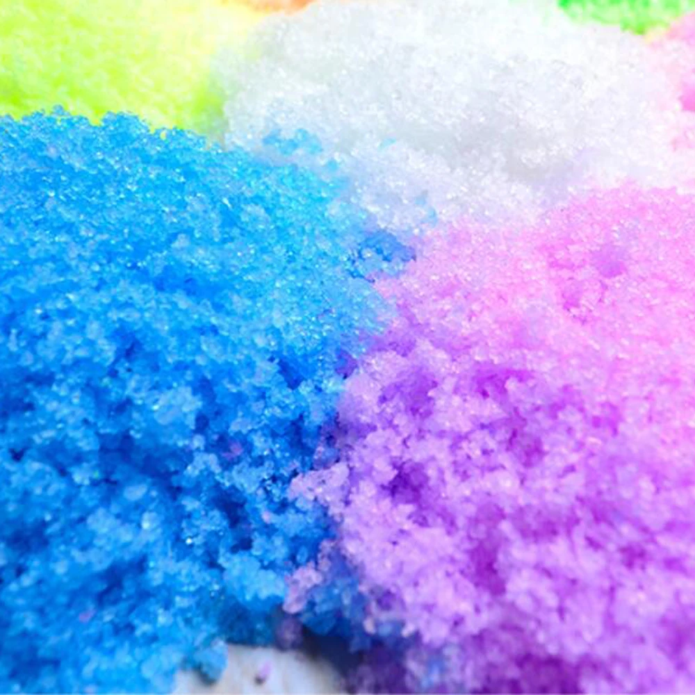 iWish 20g Instant Magic Growing Christmas Decoration Colorful Fake Artificial Snow Color Expansion Grow Expand Snowing Powder diy artificial fake fluffy faux snow powder coagulator for wedding decoration