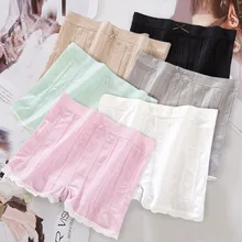 Удобные женские Защитные шорты под юбку кружевной дизайн для многоярусные юбки короткие брюки простая эластичная лента 6 цветов брюки юбка