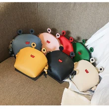 Детская сумка через плечо, мини-сумка с кошачьими ушками, простая маленькая квадратная сумка, детский универсальный ключ, кошелек для монет, милые кошельки для монет принцессы