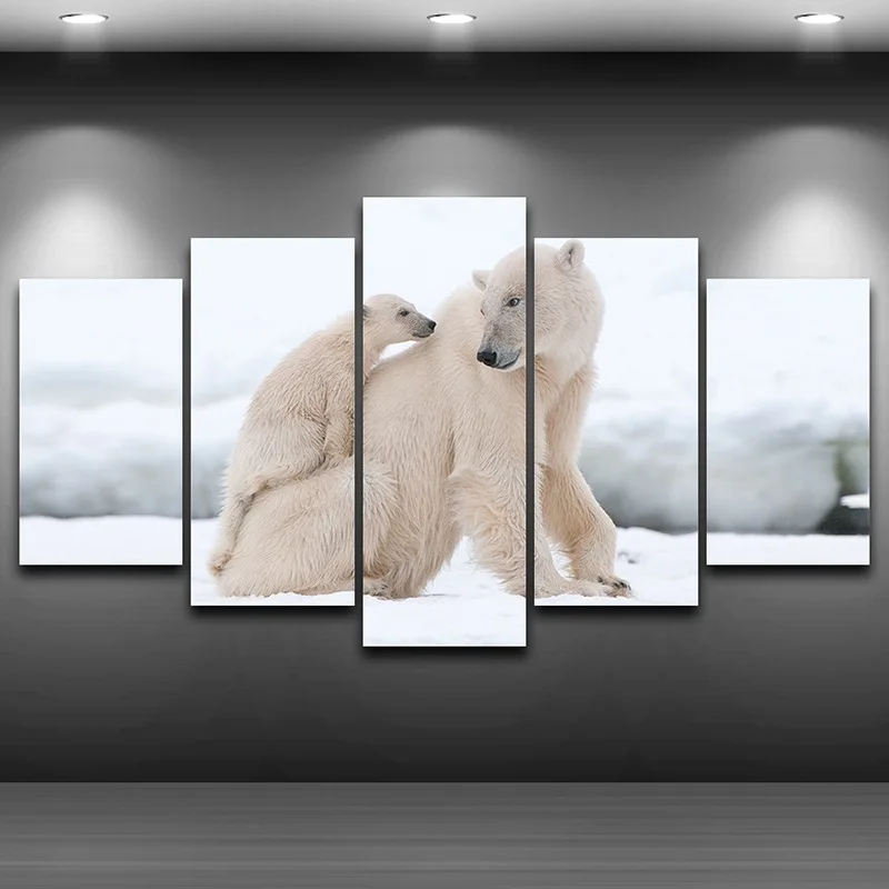 Полярный медведь HD печатная рамка wall art Изображение Спрей картина маслом