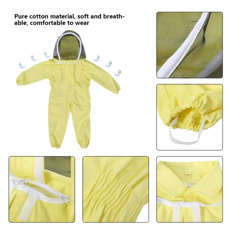 Профессиональный Детский защитный костюм для пчеловодства, оборудование для фермы, костюм для защиты пчеловодства