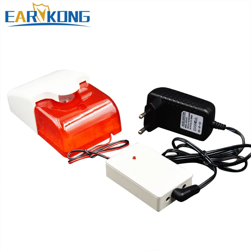 

Wireless Flash Strobe Siren For GSM Alarm System 433MHz, wireless alarm system, police siren,support 100 wireless detectors,