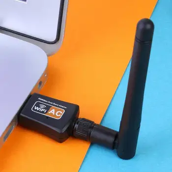 

600Mbps Dual Band 2.4/5Ghz Wireless USB 2.0 WiFi Network Adapter with Antenna Computer Laptop PC Net Card Receiver