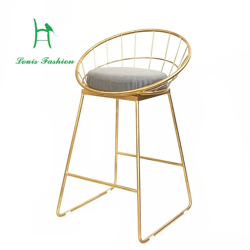 Louis Модные Простые Барные стулья Iron барный стул золотой стул современные металлические Провода Бар Nordic стул