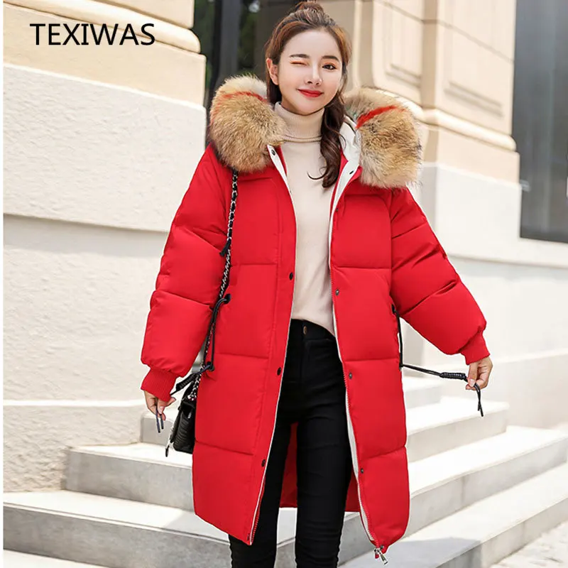 TEXIWAS Fashion Plus size Winter wadded coat Women