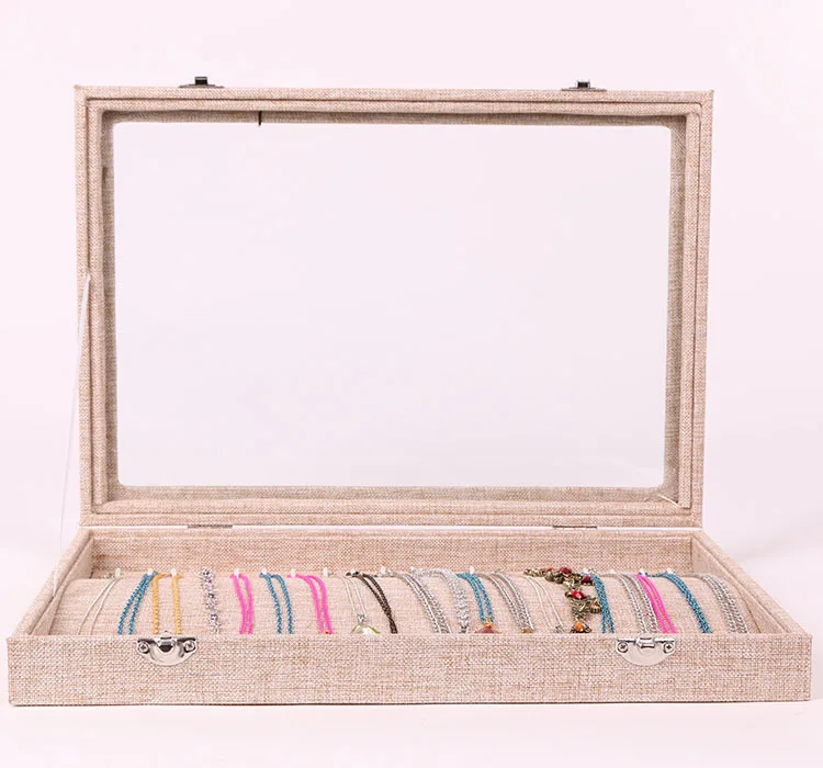 Улучшенная серая бархатная/деревянная Портативная подставка для драгоценностей лоток ожерелье с бусинами-кубиками подвеска держатель