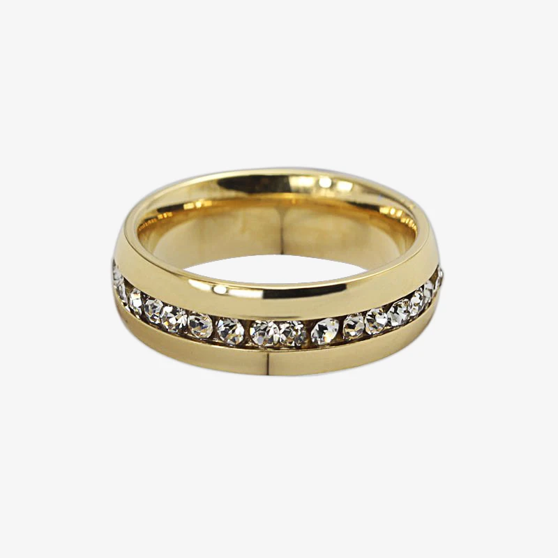 1 шт. модное кольцо с кристаллом женское ювелирное Золотое кольцо из нержавеющей стали женские камни 316L Свадебные кольца на палец для женщин вечерние gitfs