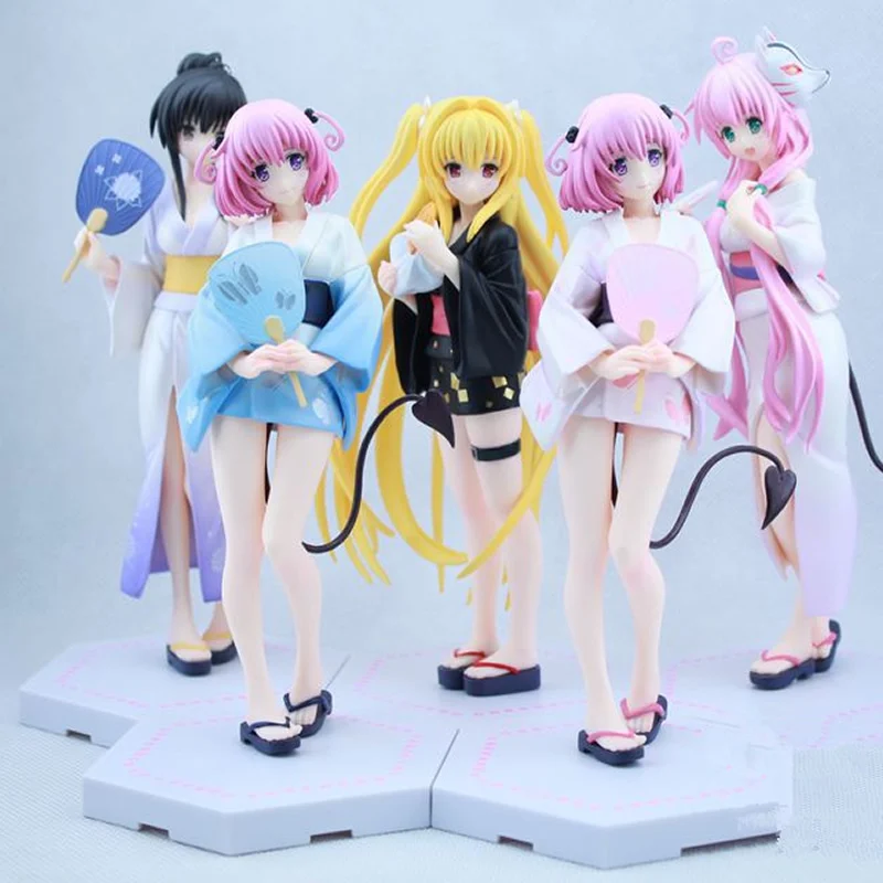 FuRyu To LOVE Ru-Darkness Kotegawa Yui Lala Satalin Deviluke Momo Belia Deviluke Yukata ver ПВХ фигурка сексуальная девушка модель