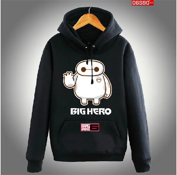 

Hot Anime Big Hero 6 Baymax Pattern Unisex Sweater Hoodie Coat Cosplay Costume Any Size Free Shipping
