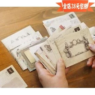 Retro Small envelope Environmental protection Paperback Paper Envelopes 10pcs free shipping free shipping 100pcs pastoral elegant small floral envelope chinese style retro cherry blossom rose