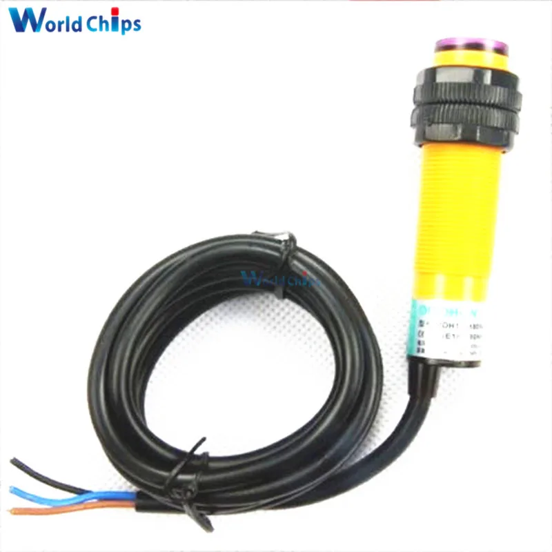 

Smart Car Robot E18-D80NK Infrared Obstacle Avoidance Photoelectric Sensor Proximity Switch 3-80cm Detection Range Adjustable