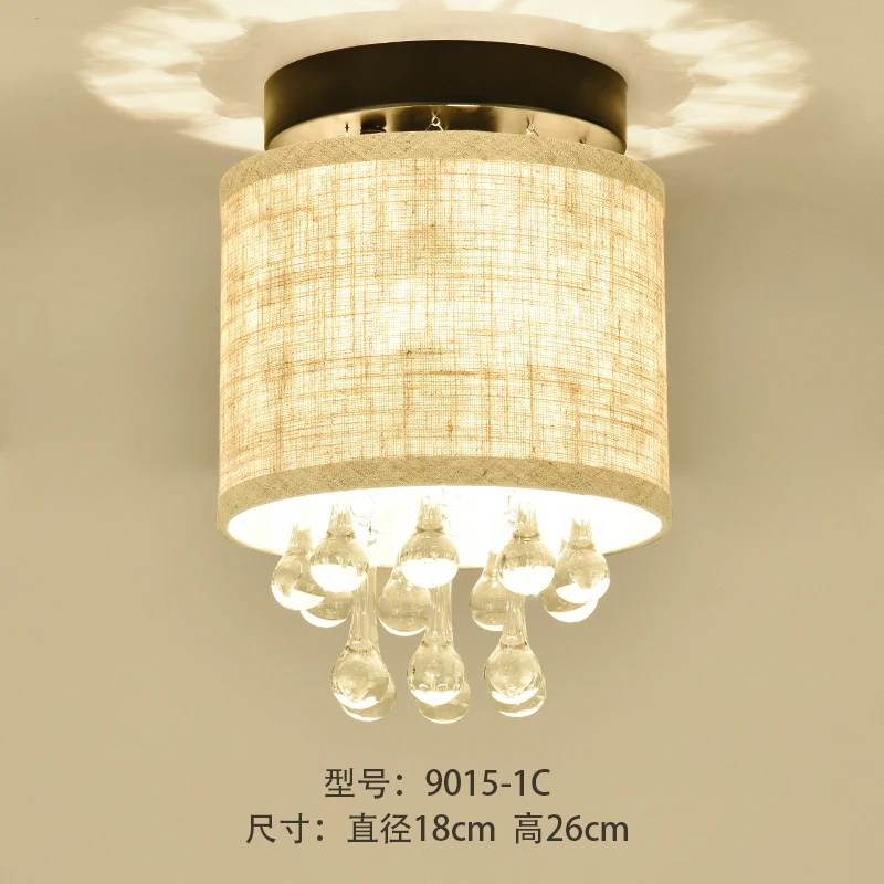 

American Nordic Simple Round LED Living Room Ceiling Lamp crystal Color Bedroom Lamp Children Room Study Decoration Lamp