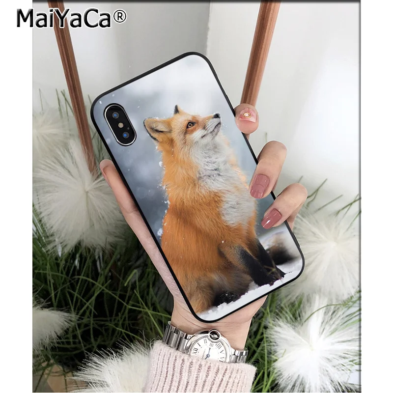 MaiYaCa животное енот лиса высокое качество чехол для телефона iPhone X XS MAX 6 6S 7 7plus 8 8Plus 5 5S XR