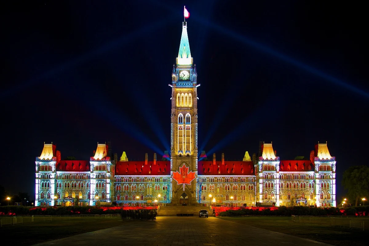 Накидки для дворца parlament nightscapes Оттава Канада PJZK144 заказной тканевый плакат