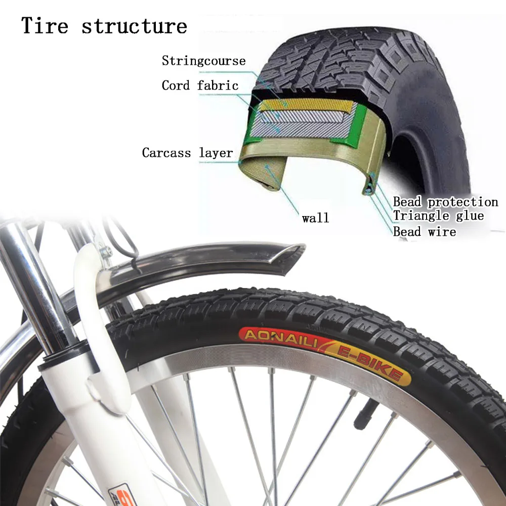 Discount E bike 48v 12A double battery 500W motor road bike 16 inch tire delivery electrical bicycle anti-theft 4
