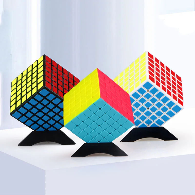 

6x6x6 Profession Fidget Magic Cube Competition Magic Cube Six Layers Black Non-Sticker Speed Twist Cube For Kid Toy 6.7cm