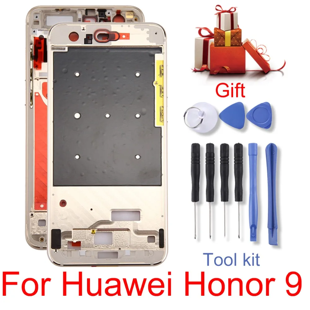 H Новинка для Huawei Honor 9 передний корпус ЖК рамка панель Запчасти repari | Мобильные