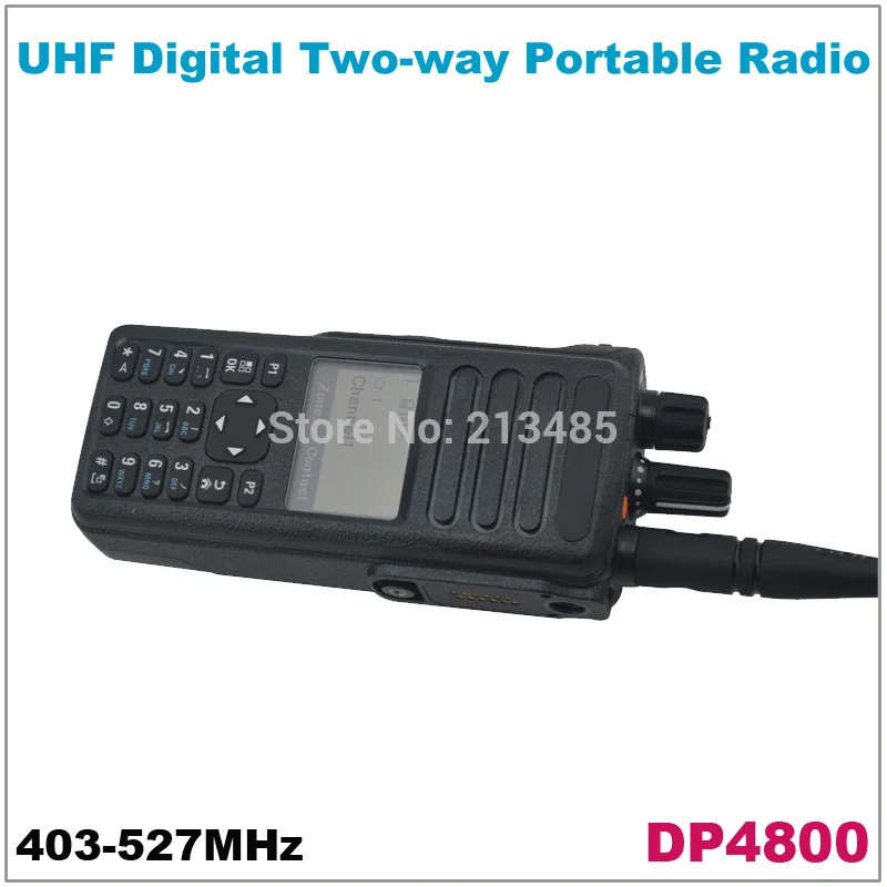 Оптовая продажа оригинальная Фирменная Новинка dp4800 UHF 403-527 мГц цифровой Портативный двусторонней Радио цифровой DMR Двухканальные рации