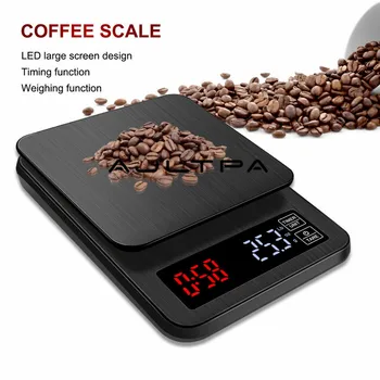 

5Pcs Mini LCD Digital Electronic Drip Coffee Scale with Timer 3kg/5kg/10kg 0.1g weight Household Drip Scale Timer
