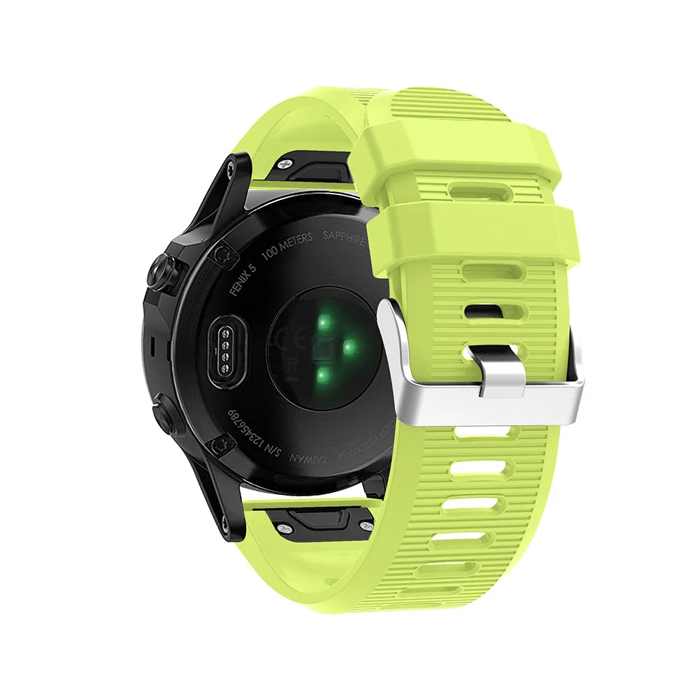 26 22 20 мм Quick Release EasyFit силиконовый ремешок для часов Ремешок для Garmin Fenix 5X5 5S Plus 3 3HR S60 D2 Mk1 Смарт-часы - Цвет ремешка: Green