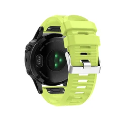 Quick Release EasyFit Silicone Watchband Wrist Strap for 20mm  fenix 5S 6S (Green)