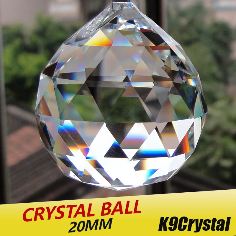 20pcs/lot 20mm Glass crystals for chandeliers faceted hanging ball crystal drops for chandelier parts for home decoration