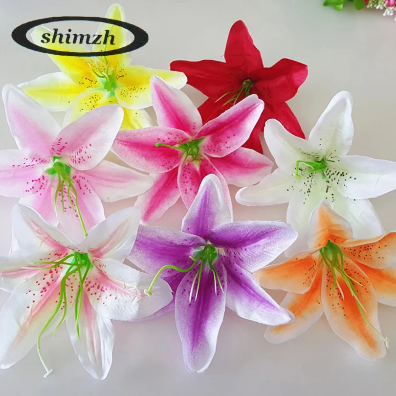 1768 Shimzh 50 Pcslot Fleurs Artificielles En Soie Lys Gros Bouquet Fête Des Mères Mariage Orchidée Artificielle Fleurs Fournitures De Fête In