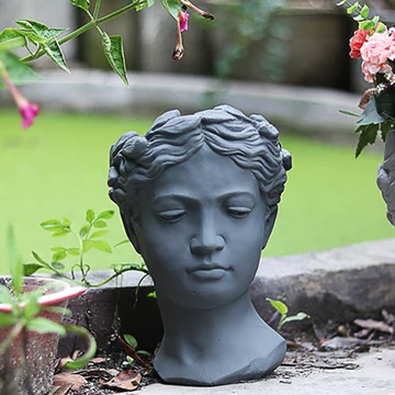 Наружный цемент Венера греческая статуэтку богини украшения цементной головки украшения цветочного горшка двора гаидская скульптура художественные фигурки - Цвет: style3