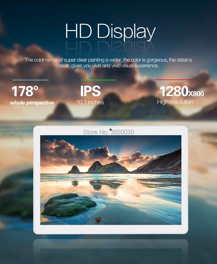 11,11 2.5D Стекло 10 дюймов планшет Android 7,0 Octa Core 4 ГБ Оперативная память 64 ГБ Встроенная память 8 ядер 1280*800 планшеты с IPS-экраном 10,1 + подарок