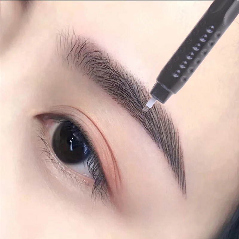 Microblading ручная одноразовая ручка для тату с иглой бровей 7F 18U иглы вышивания