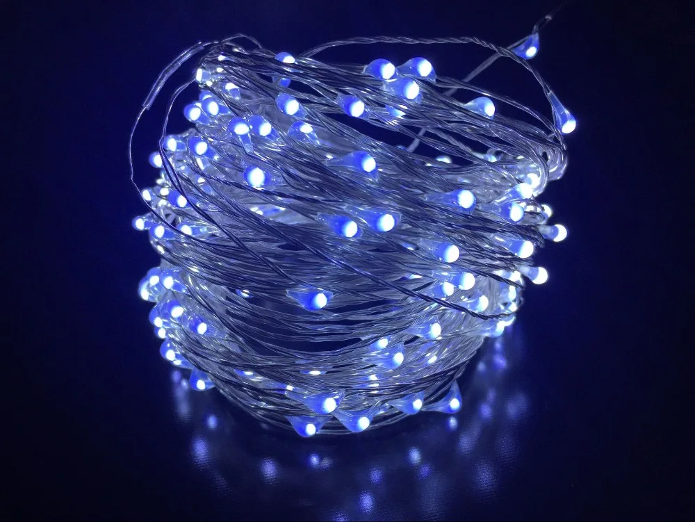 Led string lights 10m/20m/30m/50m USB powered outdoor  copper /silver RGB wire christmas festival wedding party decoration
