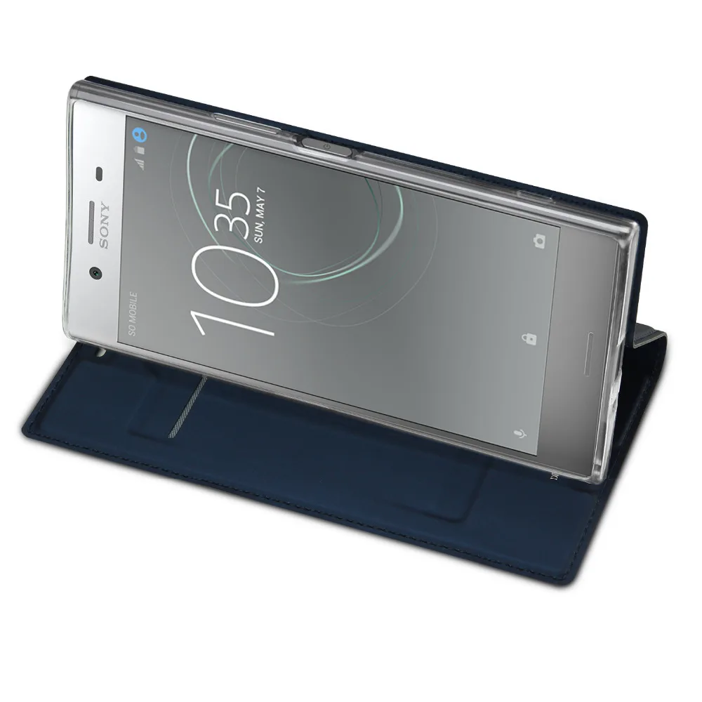 Роскошный кожаный чехол книжка для Sony Xperia XZ Premium Модный бумажник G8141 чехлы с двумя