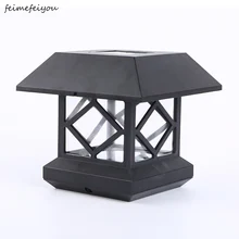 Наружная Водонепроницаемая солнечная энергия светодиодный столб световая Колонка фара дверная лампа садовая вилла Простое домашнее квадратное настенное бра