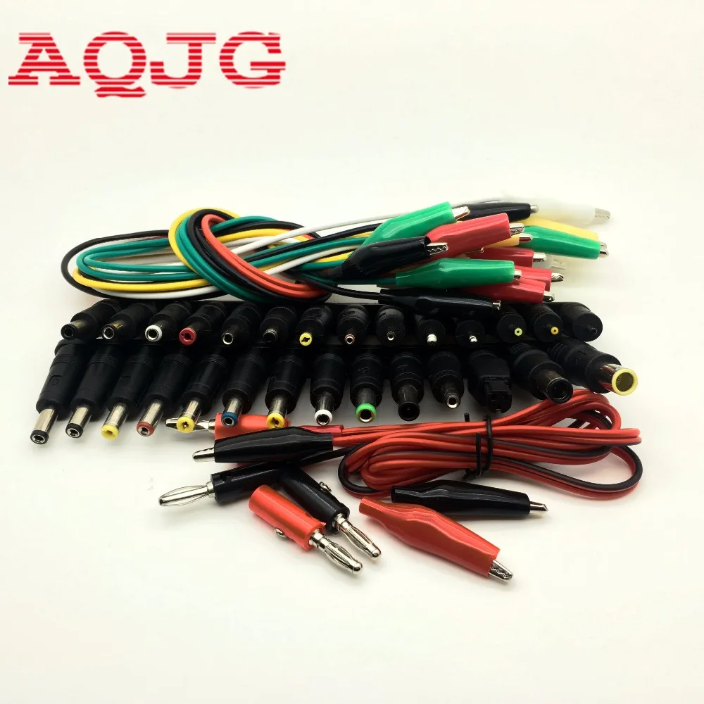 

Universal AC DC Jack Charger Connector Plug for Laptop /Notebook AC DC Power Adapter with Cable 1 Set /38pcs AQJG