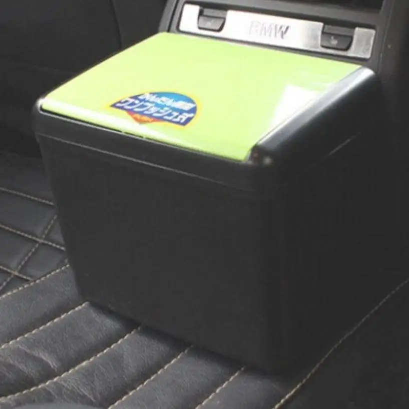 Автомобильный ящик для хранения, мусорное ведро, большая емкость, зеленый, черный, держатель для бутылки с напитками, мусорный ящик, автомобильный контейнер, автомобильный контейнер для хранения