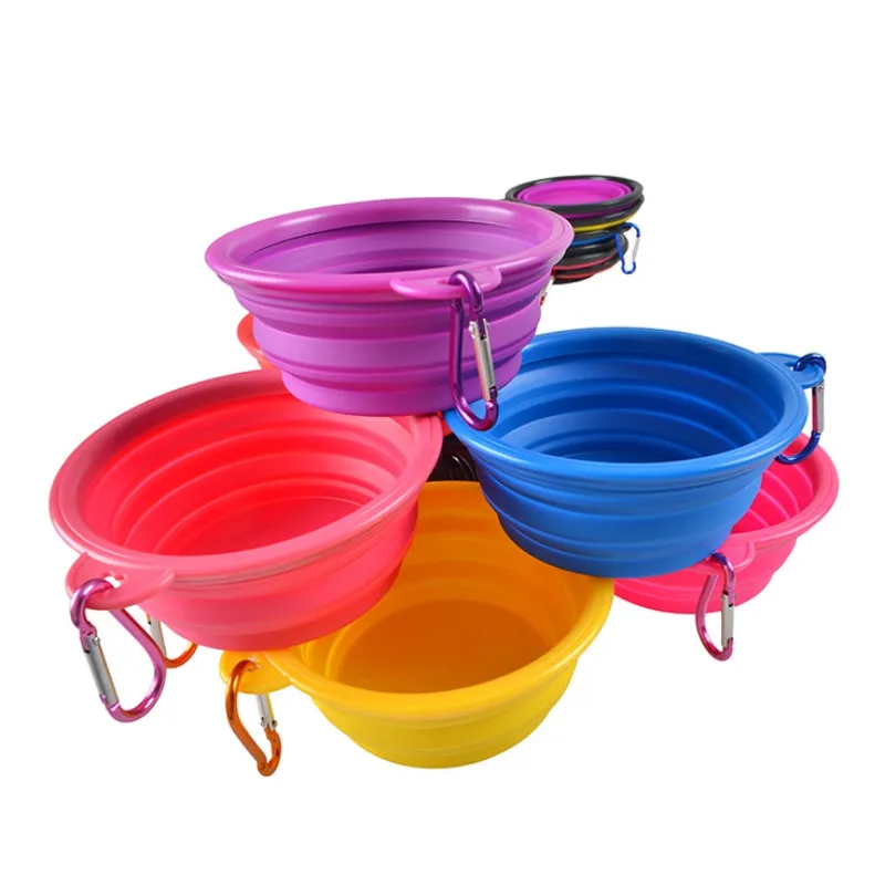 

Silicone Collapsible Feeding Bowl Dog Water Dish Cat Portable Feeder Puppy Pet Travel Bowls