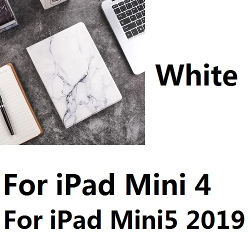 Жесткий мраморный защитный чехол для iPad Air12 Mini12345 iPad234 iPad 9,7 дюймов Air Pro 10,5 iPad 10,2 - Цвет: For iPad Mini 4 5 W